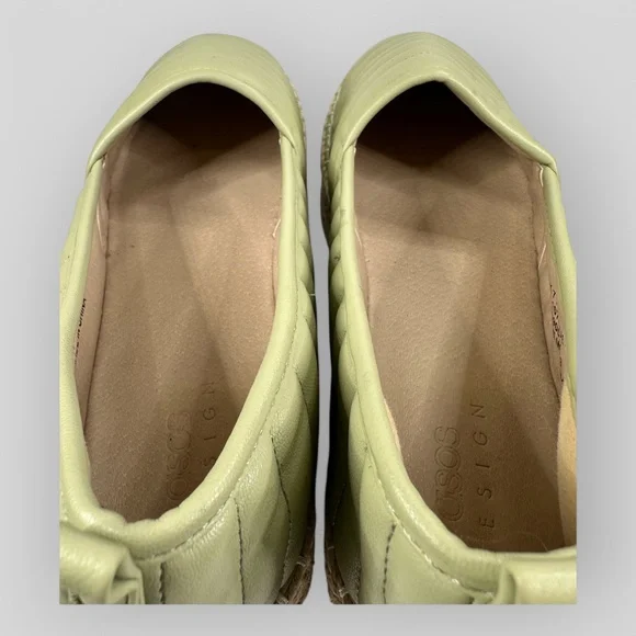 ASOS Quilted Green Platform Espadrilles Shoes US 9 EU 40 - Picture 6 of 10